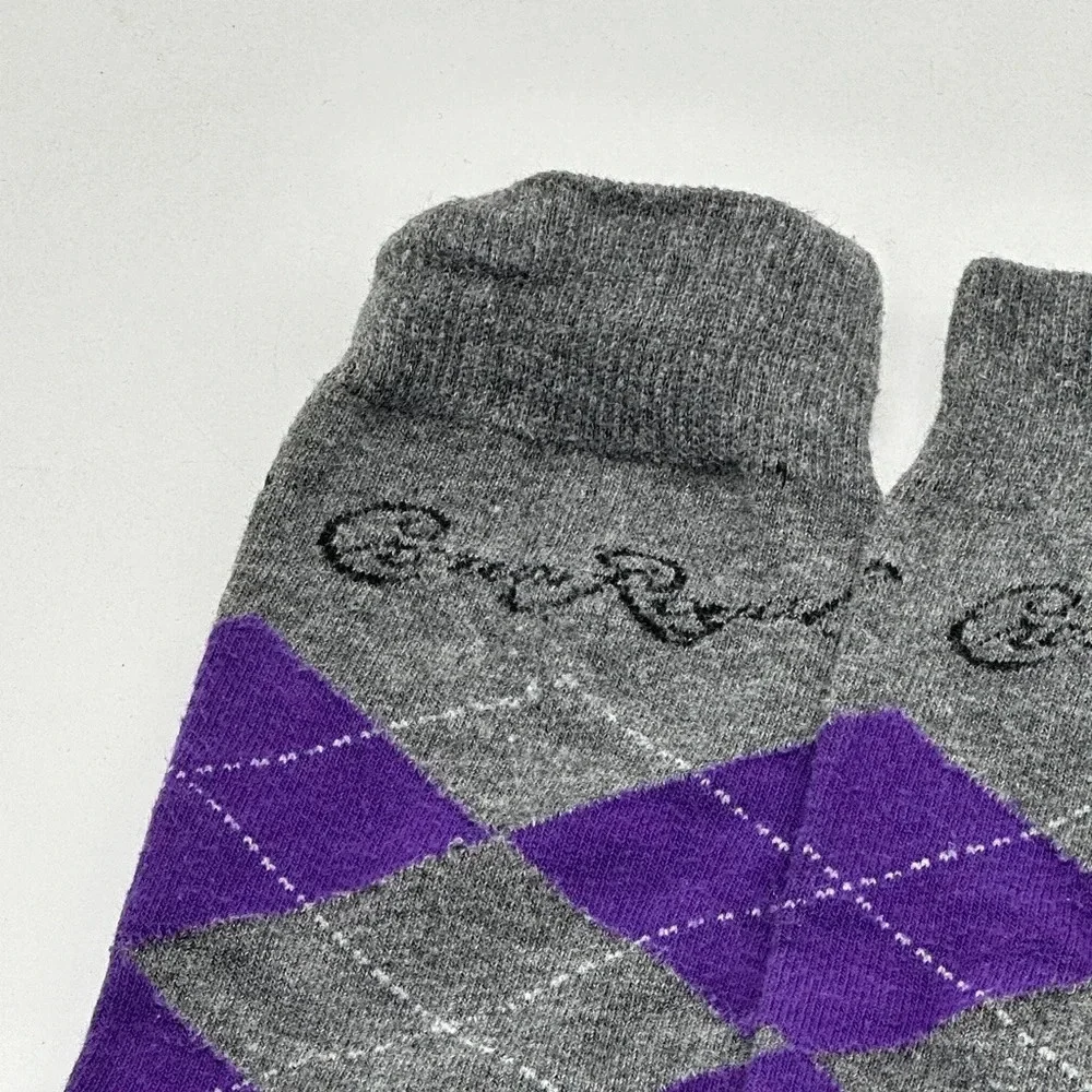 Men's‎ Purple and Gray Argyle Crown Royal Socks
